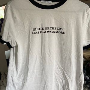 •Zara ' quote of the day' graphic tee • NWT•Med.